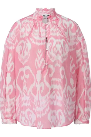 Bazar Deluxe Femme, Blouses et Chemises, Rose, Taille: 34 FR Blouse Oversize à Motif Abstrait
