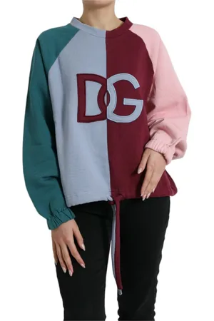 Dolce & Gabbana Femme, Sweatshirts et sweats à capuche, Multicolore, Taille: 42 FR Pull en Coton Multicolore