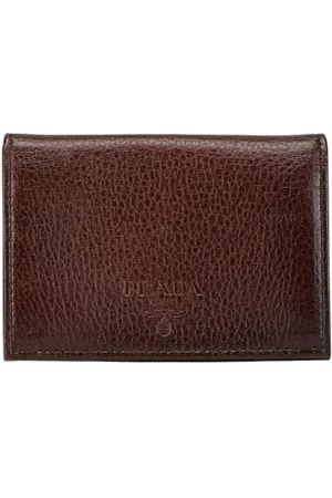 Prada Homme, Pre-owned, Brun, Taille: ONE Size Pre-owned Cuir petite-maroquinerie