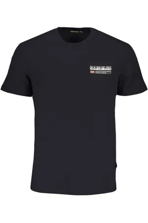 Napapijri Homme, Tops, Noir, Taille: M T-shirt Noir en Coton avec Logo
