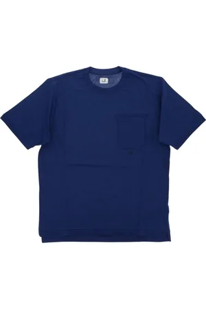 C.P. Company Homme, Tops, Bleu, Taille: XL T-shirts et Polos Bleus à Manches Courtes