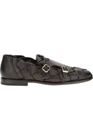 santoni Homme, Chaussures, Brun, Taille: 40 EU Tissé Weave Mocassins