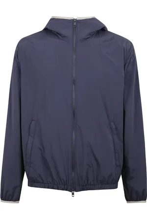 FAY Homme, Vestes, Bleu, Taille: XL Veste coupe-vent avec capuche et logo