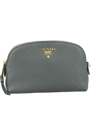 Prada Femme, Pre-owned, Gris, Taille: ONE Size Pre-owned Cuir pochettes-minaudieres