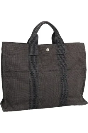 Hermès Femme, Pre-owned, Gris, Taille: ONE Size Pre-owned Toile sacs-main