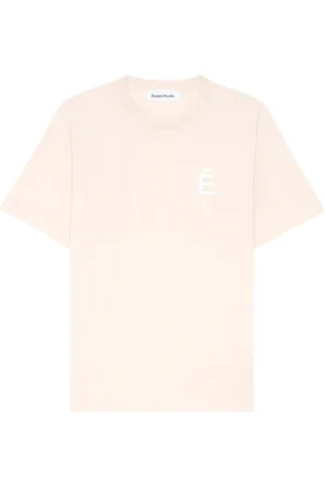 Etudes Homme, Tops, Rose, Taille: S T-shirt en Coton à Manches Courtes avec Logo