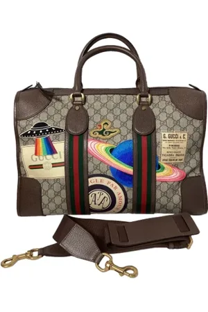 Gucci Homme, Pre-owned, Multicolore, Taille: ONE Size Pre-owned Toile sacoches-mallettes