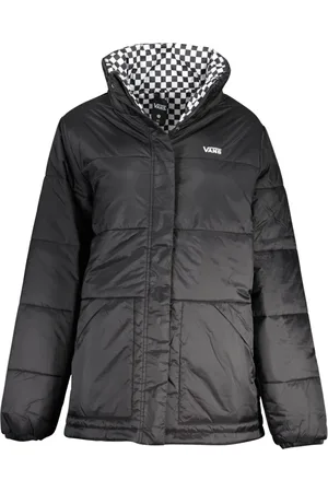 Vans Femme, Vestes, Noir, Taille: 36 FR Veste Réversible Manches Longues Noir/Blanc à Carreaux