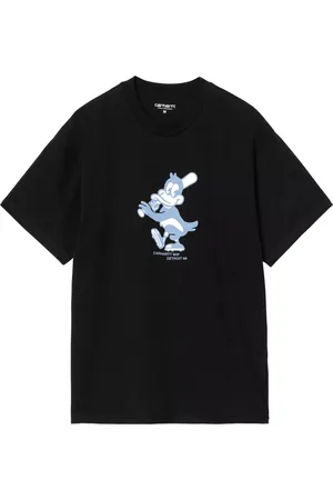 Carhartt Homme, Tops, Noir, Taille: S T-shirt en Coton Noir Home Run