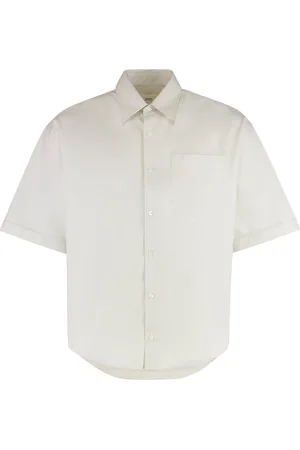 Ami Homme, Chemises, , Taille: L Chemise en Coton à Manches Courtes avec Poche