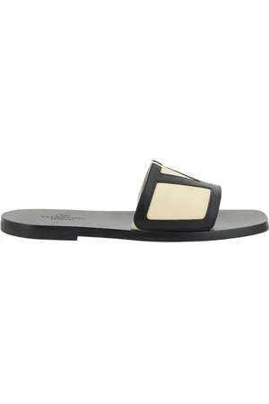 VALENTINO GARAVANI Homme, Chaussures, Noir, Taille: 40 EU Sandales avec logo V pour luxe estival