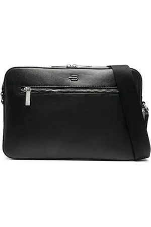 BALDININI Homme, Sacs, Noir, Taille: ONE Size Sac à Bandoulière en Cuir Noir Tendance