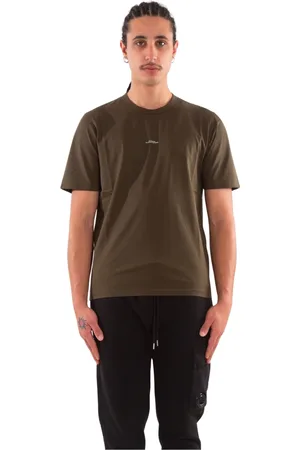 C.P. Company Homme, Tops, Vert, Taille: S T-shirt avec logo imprimé en jersey