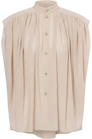 Serafini Femme, Blouses et Chemises, , Taille: 36 FR Chemisier Plissé Boutonné Sans Manches