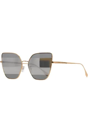 Fendi Femme, Pre-owned, Gris, Taille: ONE Size Pre-owned Metal lunettes-de-soleil
