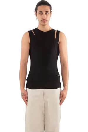 HELIOT EMIL Homme, Tops, Noir, Taille: L Débardeur stretch à superpositions