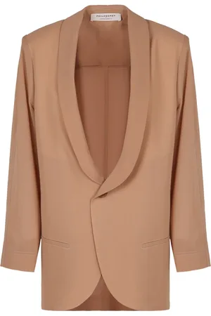 Serafini Femme, Vestes, Brun, Taille: 36 FR Chic Veste Blazer à Un Bouton