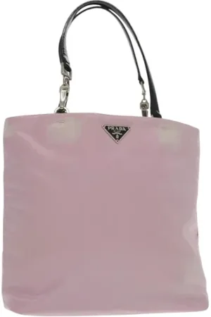 Prada Femme, Pre-owned, Rose, Taille: ONE Size Pre-owned Nylon cabas