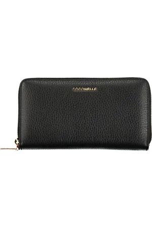 Coccinelle Femme, Accessoires, Noir, Taille: ONE Size Portefeuille élégant en cuir avec plusieurs compartiments