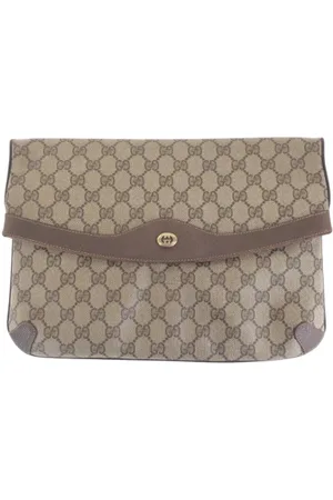 Gucci Homme, Pre-owned, Brun, Taille: ONE Size Pre-owned Toile pochettes-minaudieres