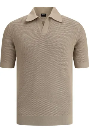 Ermenegildo Zegna Homme, Tops, Brun, Taille: M Élégant Polo en Maille
