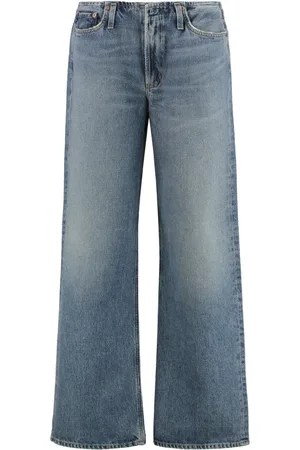 AGOLDE Femme, Jeans, Bleu, Taille: 58 FR Jean à jambes larges avec détails logo