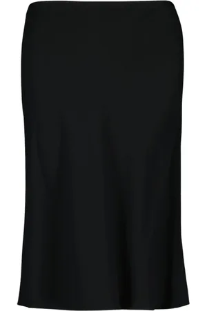 Ami Femme, Jupes, Noir, Taille: 38 FR Jupe Midi Couleur Unie Taille Haute