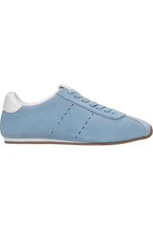 Estro Femme, Chaussures, Bleu, Taille: 37 EU Baskets en Velours Bleu Doux pour Femmes avec Semelle Basse