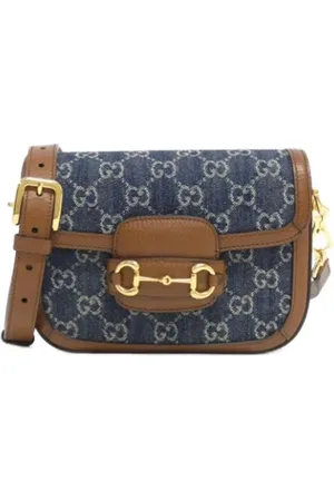 Gucci Femme, Pre-owned, Bleu, Taille: ONE Size Pre-owned Denim sacs-gucci