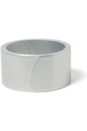 Maison Margiela Unisex, Accessoires, Gris, Taille: ONE Size Bracelet à Rayures avec Logo en Résine Laiton