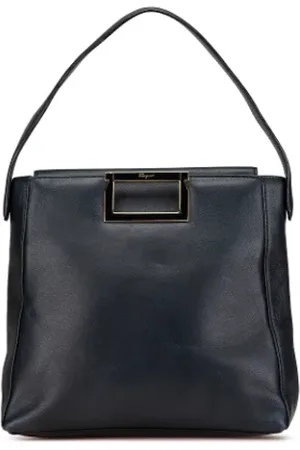 Salvatore Ferragamo Femme, Pre-owned, Bleu, Taille: ONE Size Pre-owned Cuir sacs-main