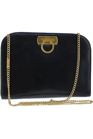 Salvatore Ferragamo Femme, Pre-owned, Noir, Taille: ONE Size Pre-owned Cuir sacs-ports-paule