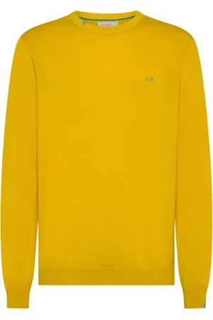 sun68 Homme, Pulls, Jaune, Taille: L Pull basique à manches longues jaune
