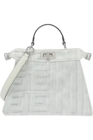 Fendi Femme, Pre-owned, Blanc, Taille: ONE Size Pre-owned Denim sacs-fendi