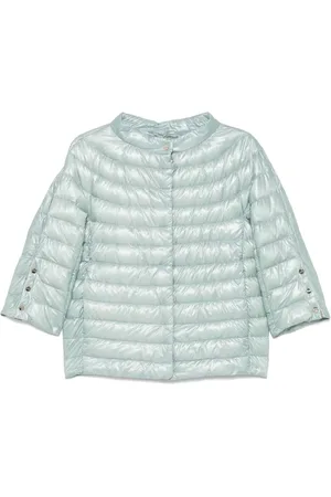 HERNO Femme, Vestes, Bleu, Taille: 42 FR Veste Matelassée Bleue Avec Poignets Boutonnés
