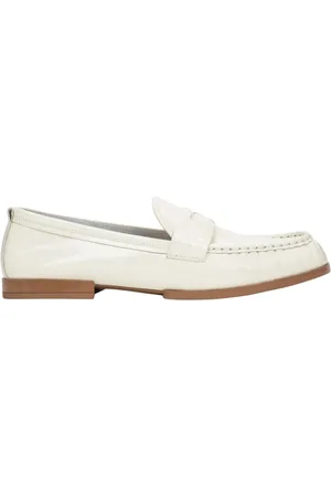 Estro Femme, Chaussures, Blanc, Taille: 40 EU Mocassins blancs pour femmes en cuir véritable verni