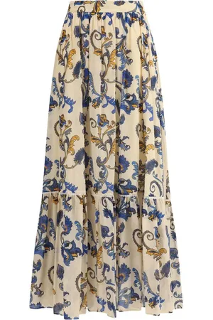 Etro Femme, Jupes, Multicolore, Taille: 36 FR Jupe longue à volants et imprimé paisley