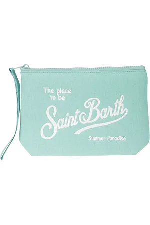 MC2 SAINT BARTH Femme, Sacs, Bleu, Taille: ONE Size Pochette en denim avec bracelet
