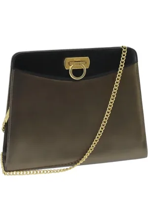 Salvatore Ferragamo Femme, Pre-owned, Brun, Taille: ONE Size Pre-owned Cuir sacs-ports-paule