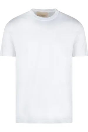 COSTUMEIN Homme, Tops, Blanc, Taille: M T-shirt en Jersey de Coton Italien
