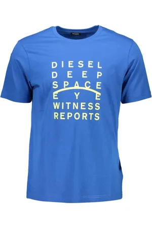 Diesel Homme, Tops, Bleu, Taille: XL T-shirt Homme en Coton Bleu