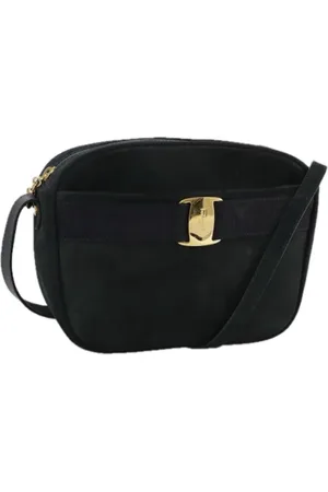 Salvatore Ferragamo Femme, Pre-owned, Bleu, Taille: ONE Size Pre-owned Daim sacs-ports-paule