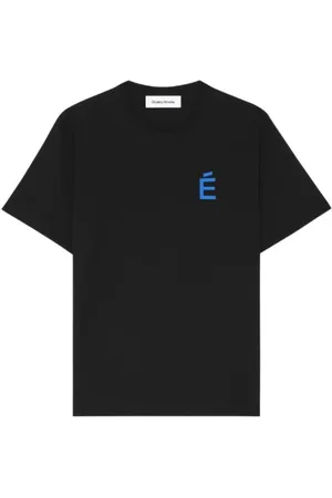 Etudes Homme, Tops, Noir, Taille: S T-shirts et Polos Noir avec Logo Imprimé