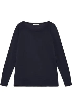 Maliparmi Femme, Pulls, Bleu, Taille: 40 FR Soie Coton Bleu Foncé Tricot