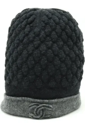 CHANEL Femme, Pre-owned, Gris, Taille: ONE Size Pre-owned Toile chapeaux