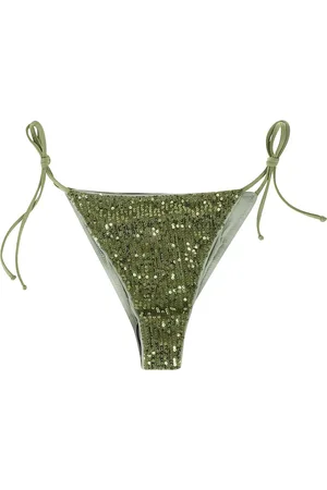 MC2 SAINT BARTH Femme, Maillots de bain, Vert, Taille: 40 FR Slip en tissu élastique de haute qualité