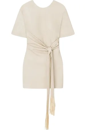 Nanushka Femme, Robes, Blanc, Taille: 40 FR Robe en Polyester Crème
