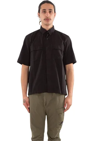 C.P. Company Homme, Chemises, Noir, Taille: XL Ripstop Boxy Short Sleeve Shirt