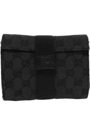 Gucci Femme, Pre-owned, Noir, Taille: ONE Size Pre-owned Toile pochettes-minaudieres