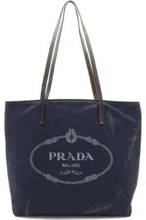 Prada Femme, Pre-owned, Bleu, Taille: ONE Size Pre-owned Denim sacs-prada